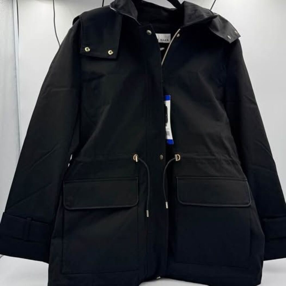 Cole Haan Signature Black Hooded Anorak Jacket Size Large